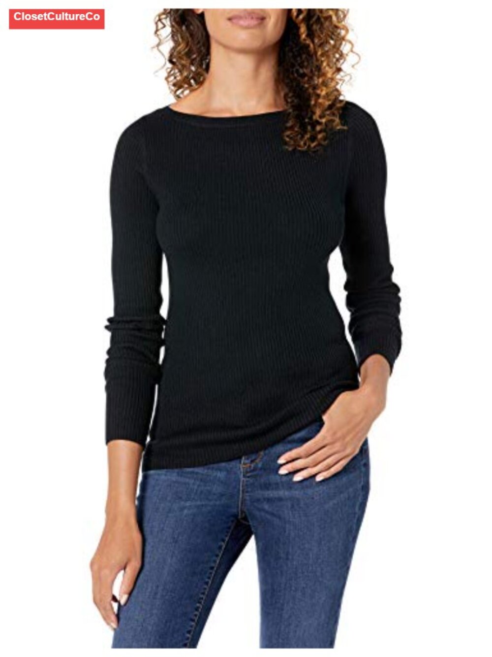 Women's Classic-Fit Lightweight Long-Sleeve Boatneck Sweater